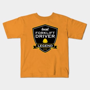 Funny Forklift Driver Construction Worker Kids T-Shirt